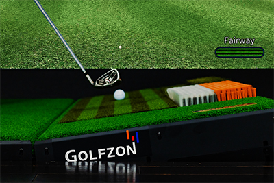 Golfzon TwoVisionNX simulator setup